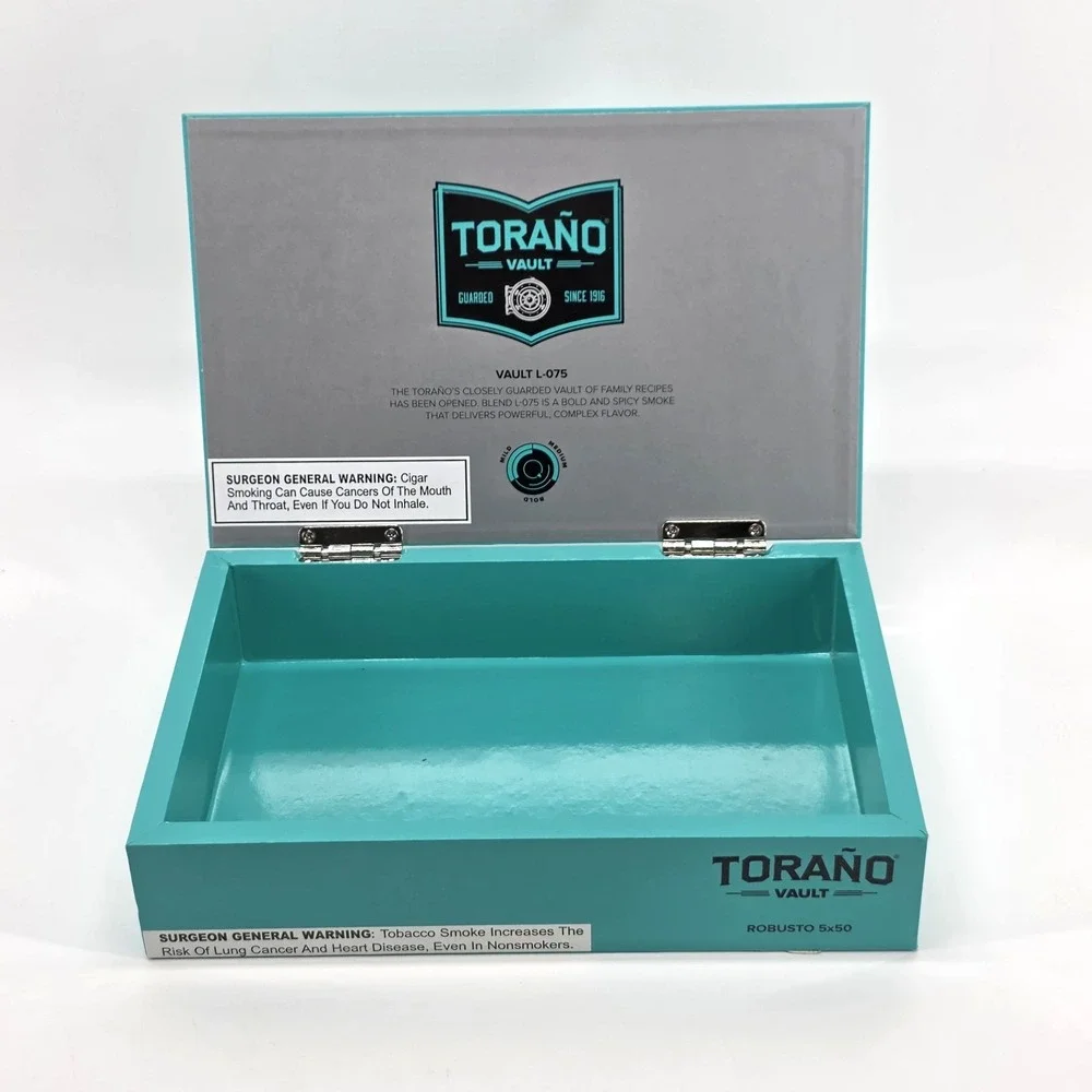 Torano Vault Cigar Box Vault C-033 Robusto Teal Blue Empty